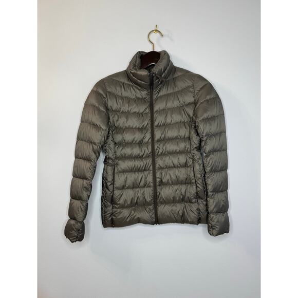 Uniqlo Ultra Light Down Puffer Jacket Girls Small Grey - Picture 1 of 9